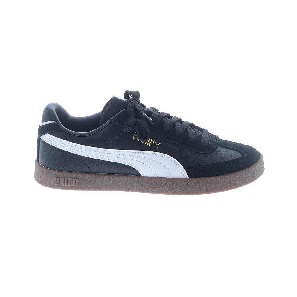 Puma Women's Black and White Sneakers with Gold Accent